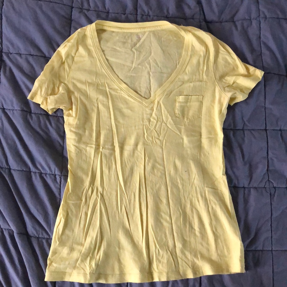 Yellow GAP V-neck